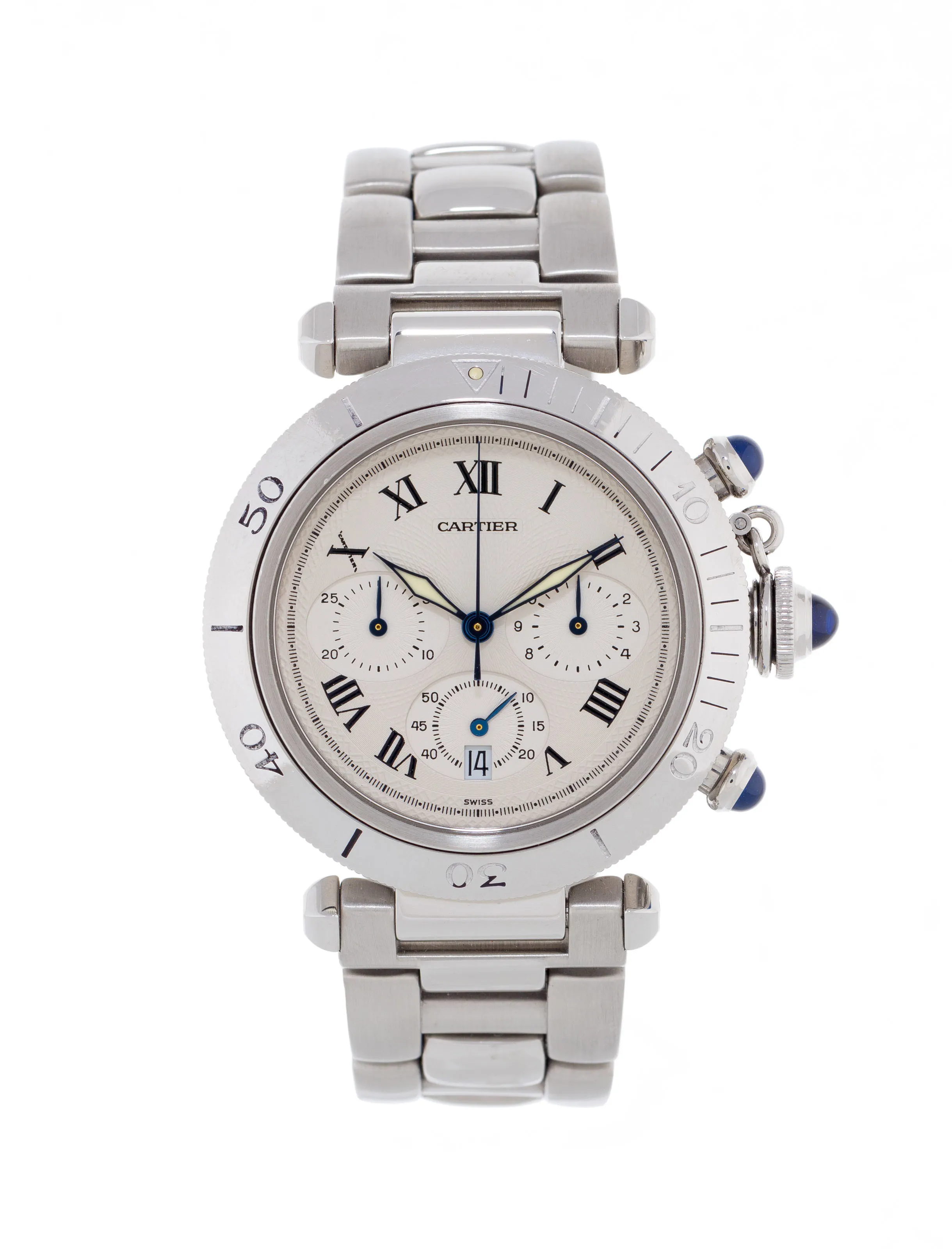 Cartier Pasha 1050 38mm Stainless steel White