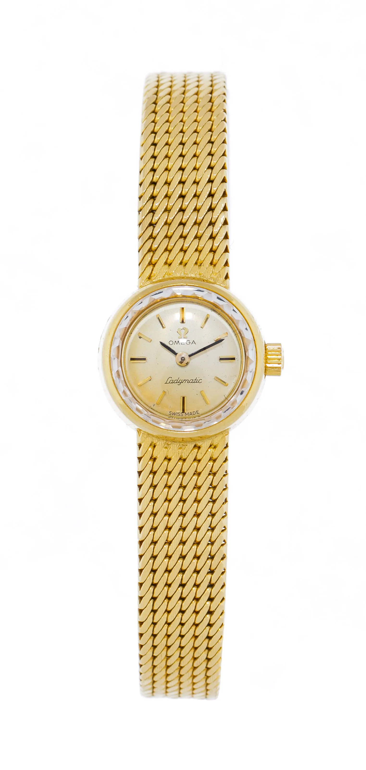 Omega Ladymatic 17mm Yellow gold Beige