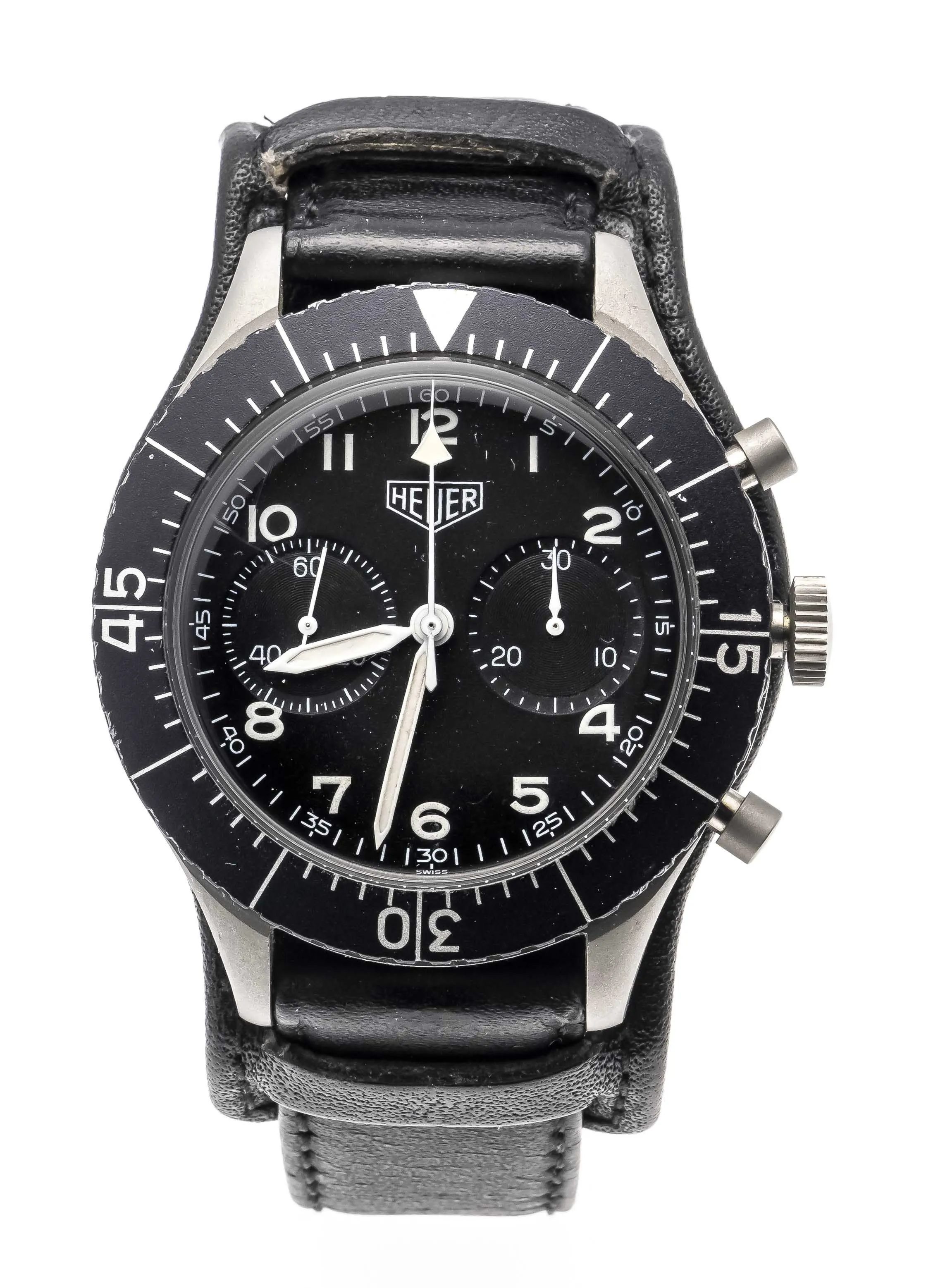 Heuer Bundeswehr 1550 SG 43mm Stainless steel Black