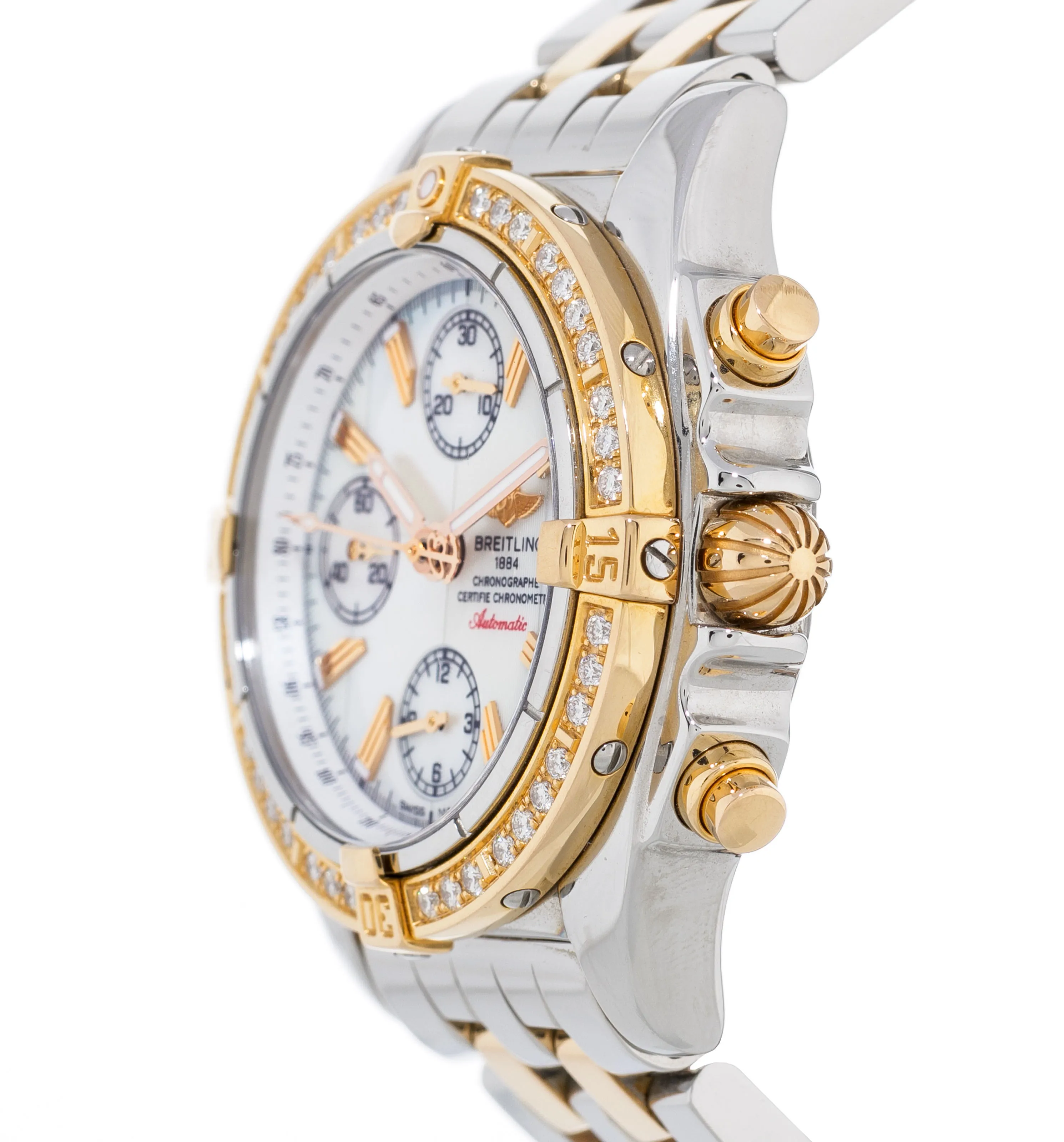 Breitling Cockpit C13358 38mm Yellow gold and Stainless steel Mother-of-pearl 1