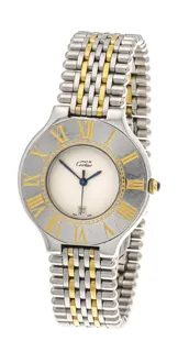 Cartier Must de Cartier 9011 Yellow gold and Stainless steel White