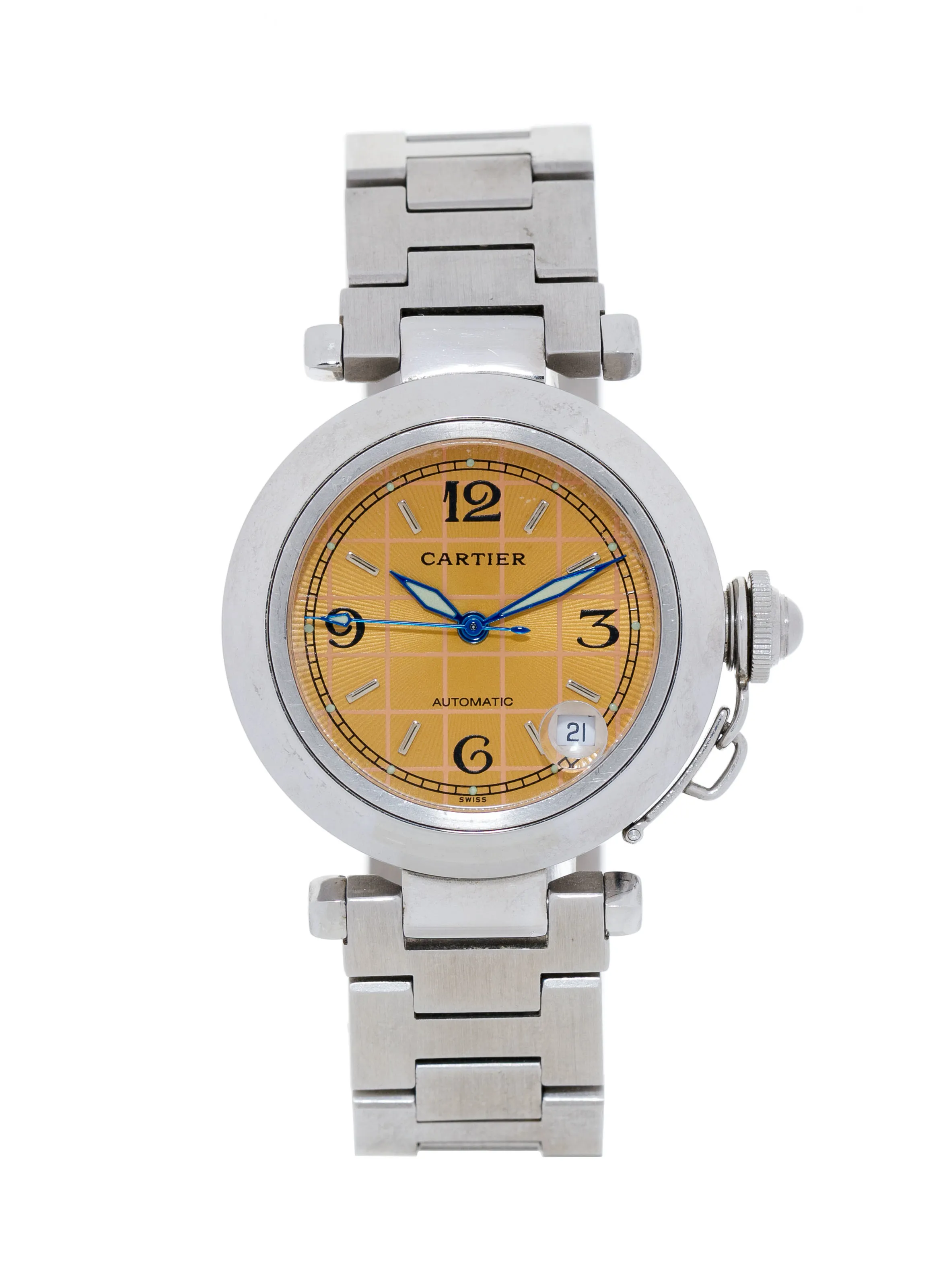 Cartier Pasha 2324 35mm Stainless steel Yellow