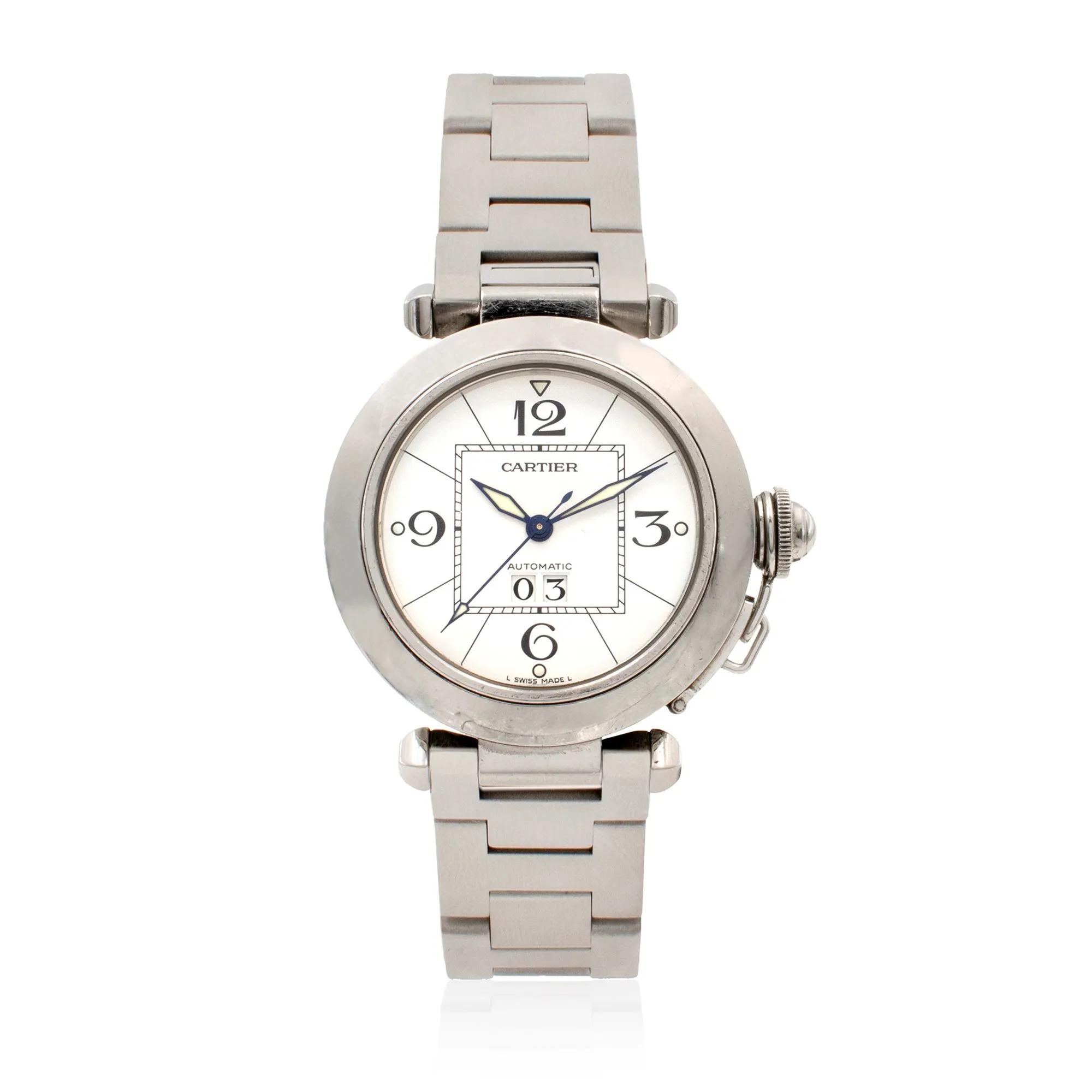 Cartier Pasha C 132883PB 35mm Stainless steel White