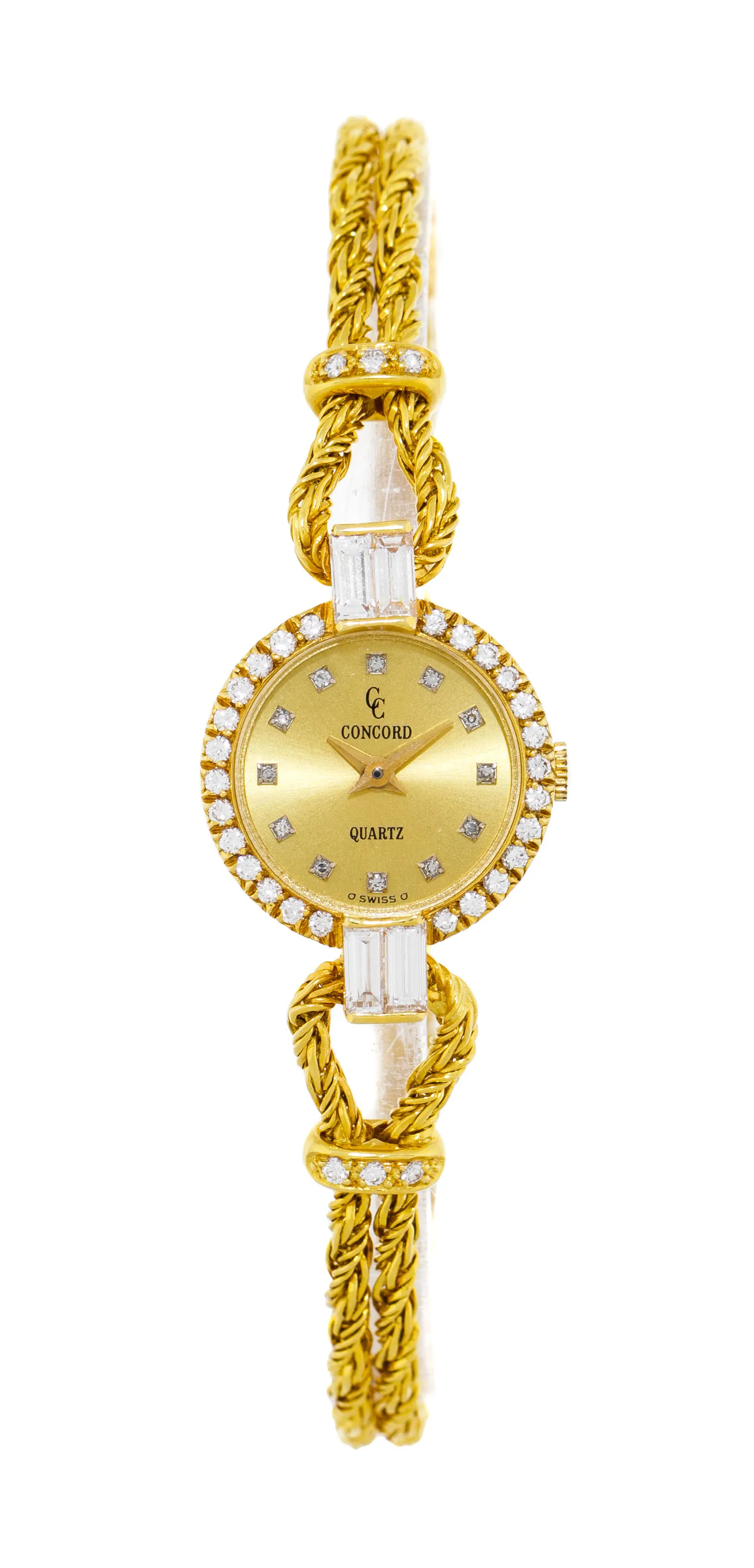 Concord 17mm Yellow gold and Diamond Champagne