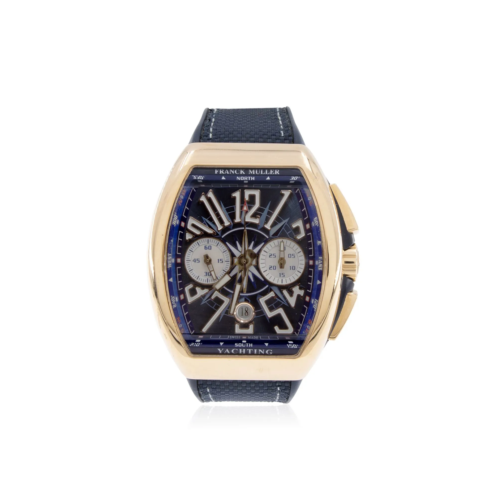 Franck Muller V45CCDT 54mm Rose gold Blue