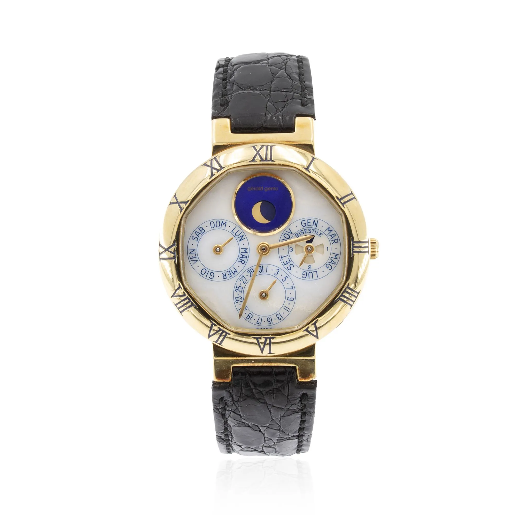 Gérald Genta Perpetual Calendar G29947 - 42451 33mm Yellow gold Mother-of-pearl