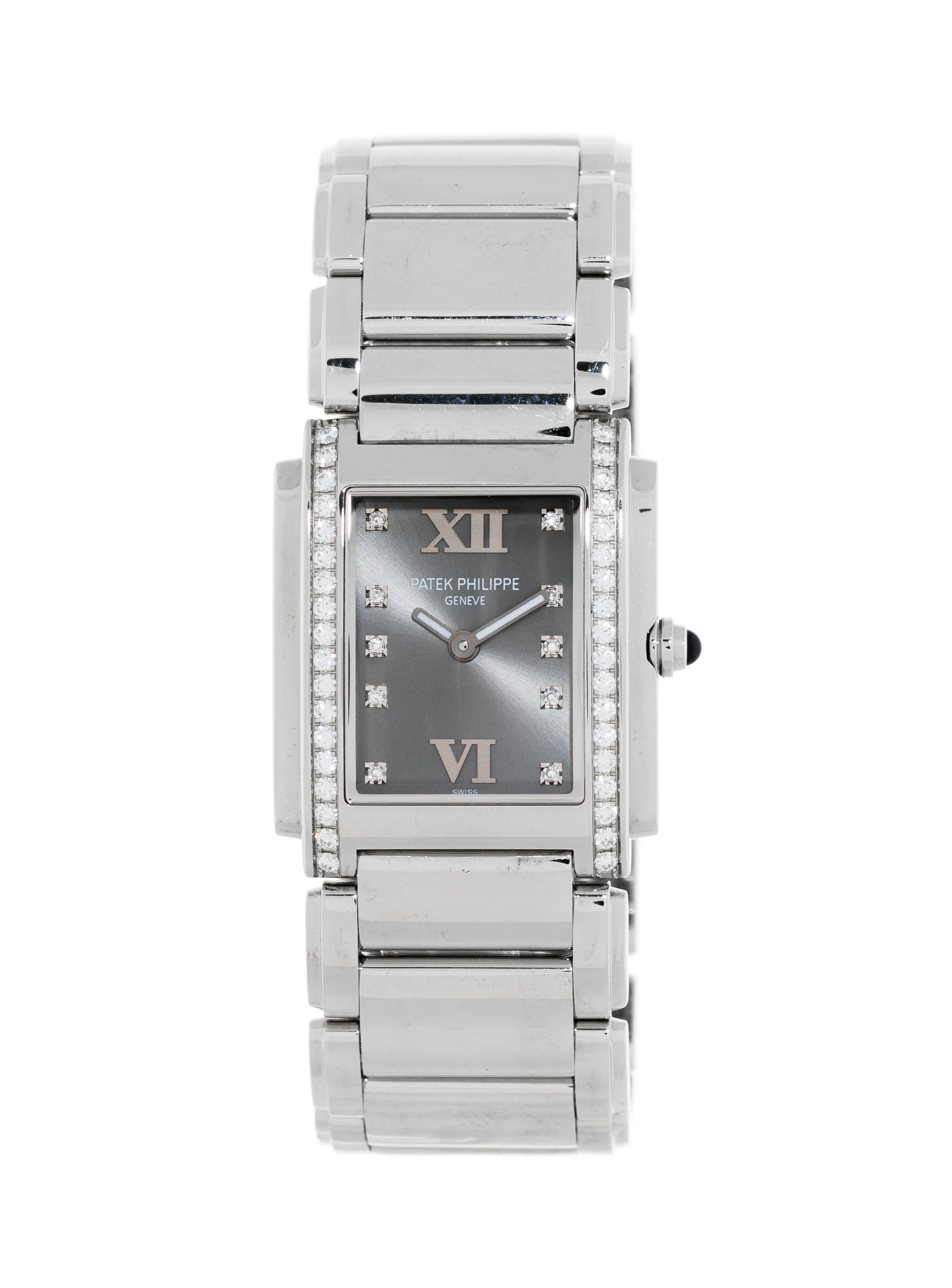 Patek Philippe Twenty~4 4910/10 25mm Stainless steel and Diamond Gray