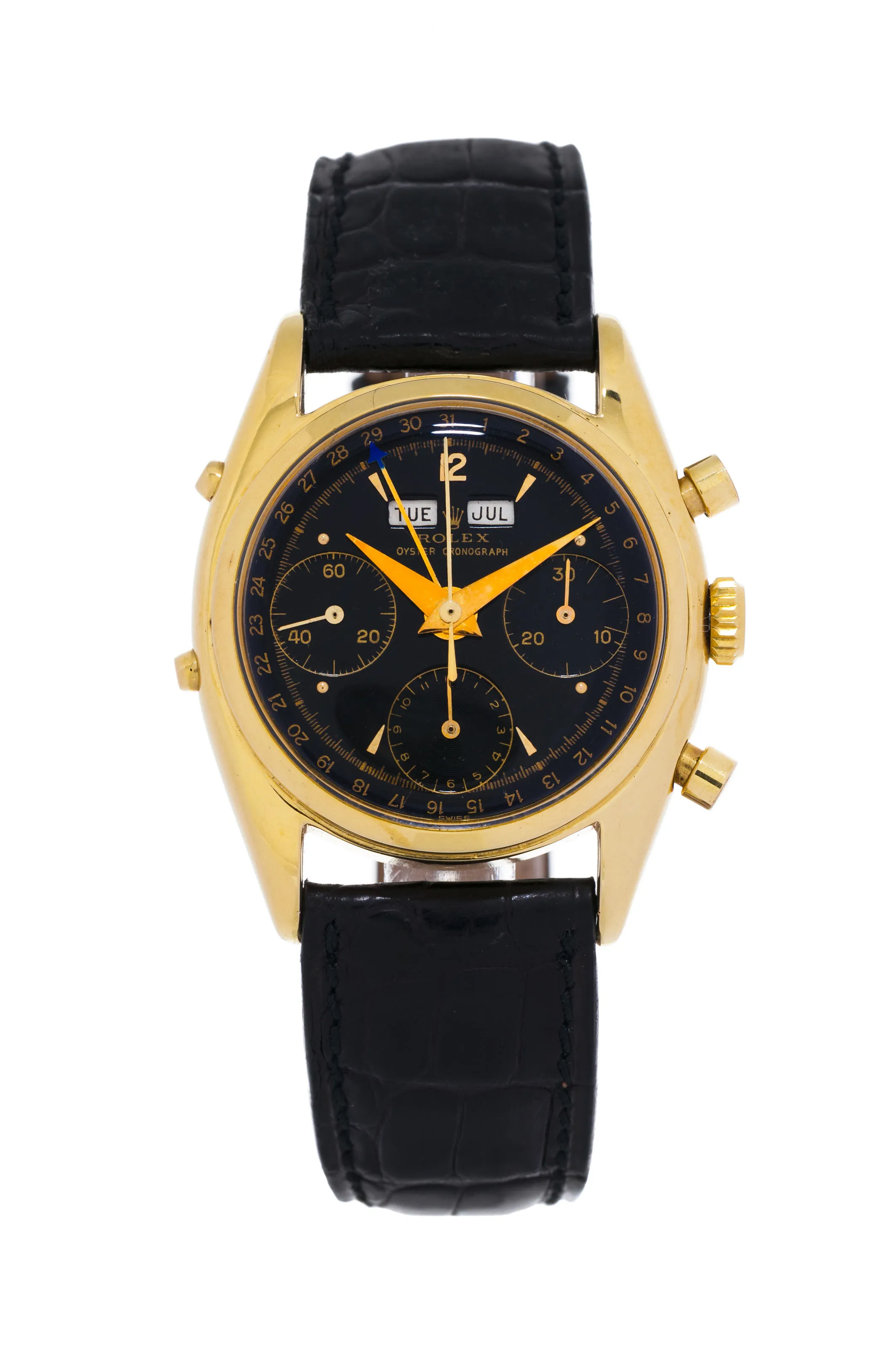 Rolex Chronograph 6036 35mm Yellow gold Black