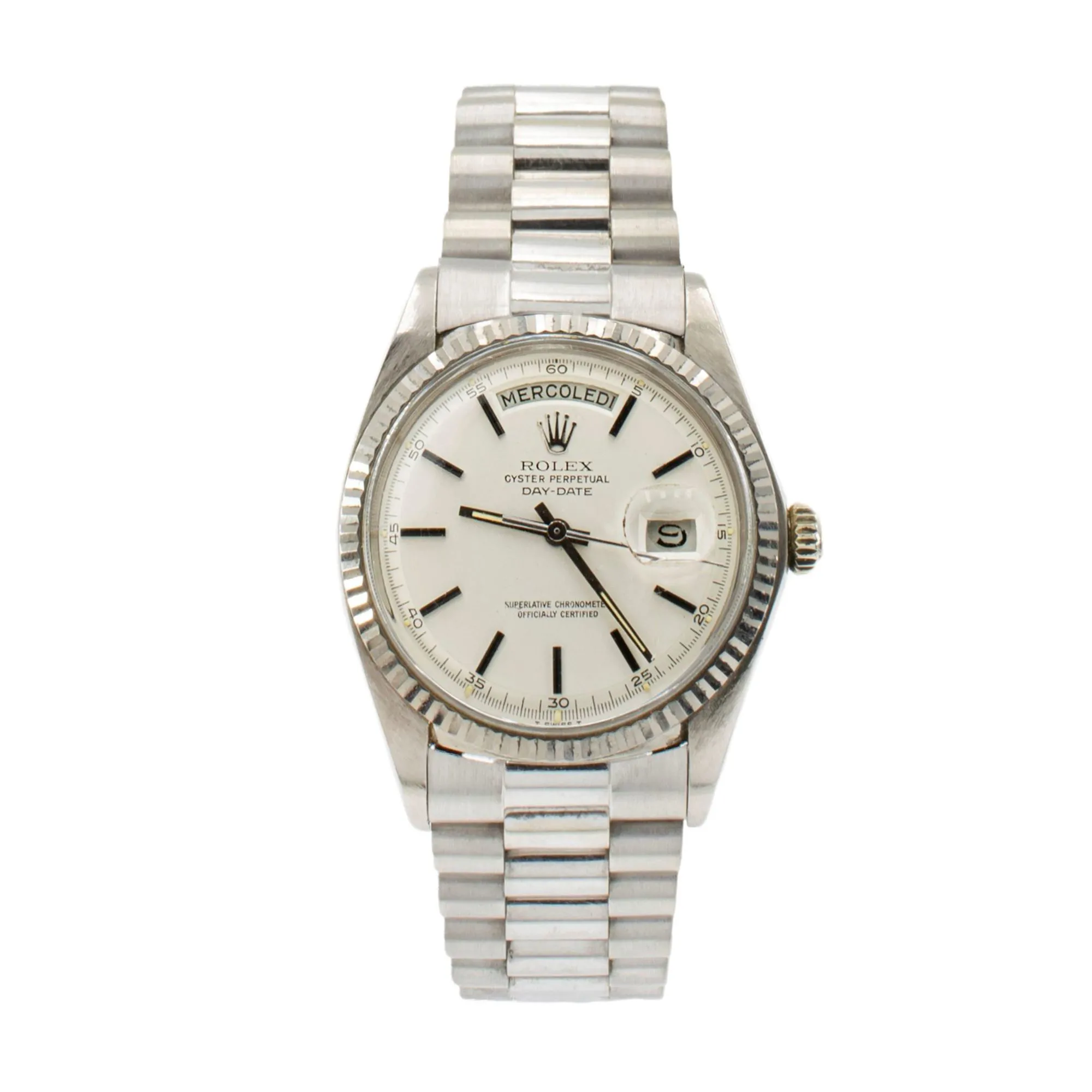 Rolex Day-Date 36 1803 36mm White gold Silver