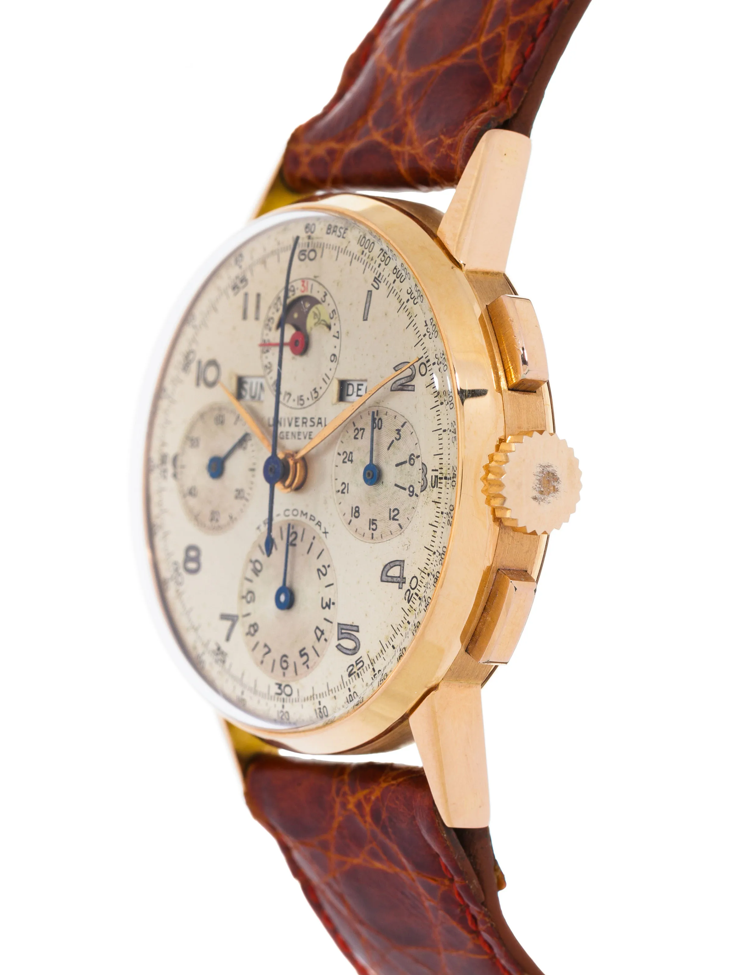 Universal Genève Tri-Compax 12551 36mm Yellow gold White 3