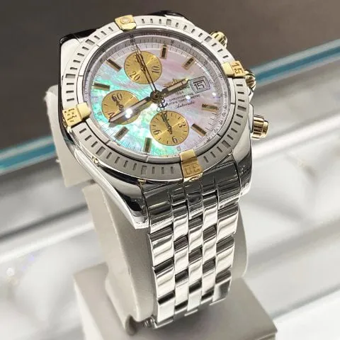 Breitling Chronomat B13356 44mm Yellow gold and Stainless steel Mother-of-pearl