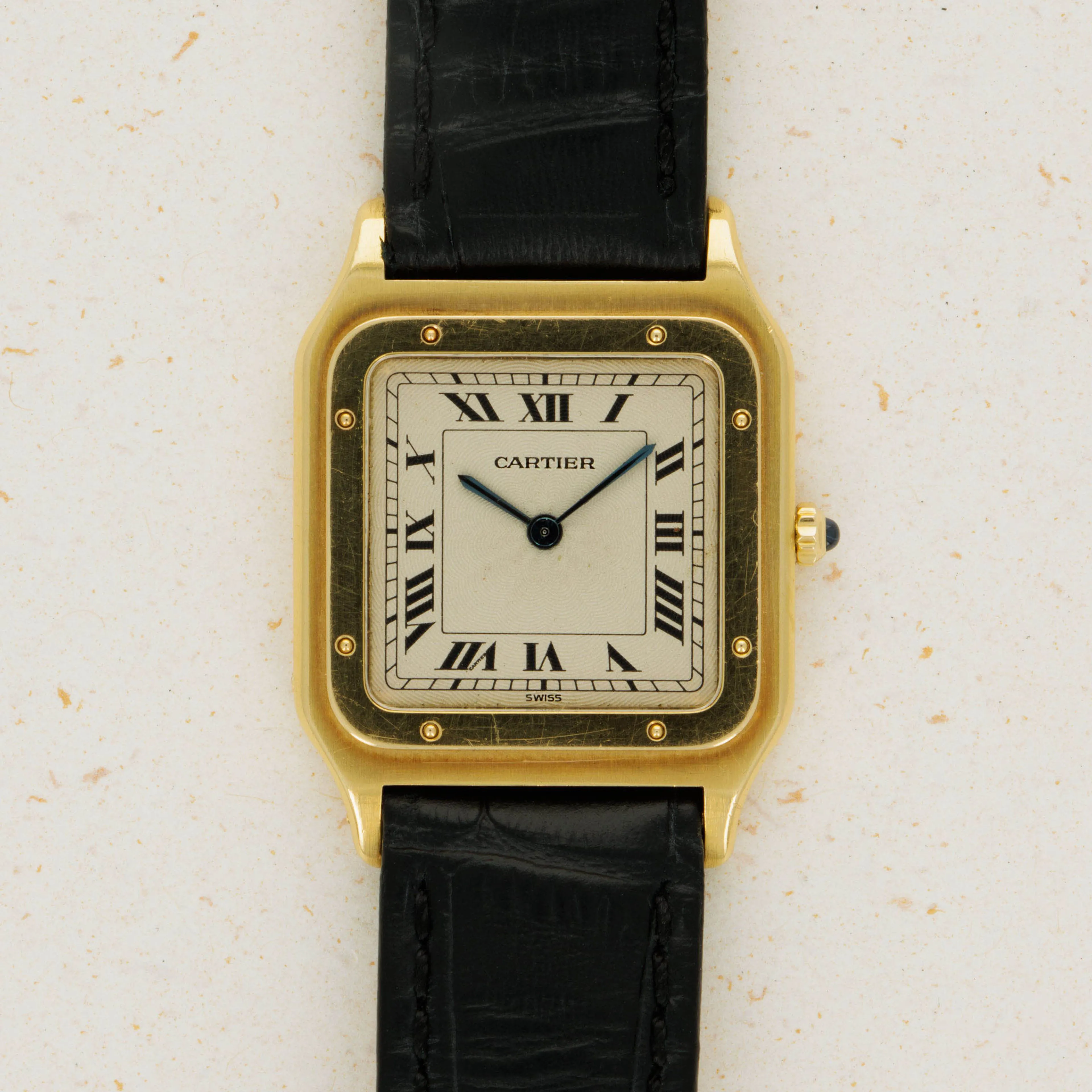 Cartier Santos Dumont 1576 27mm Yellow gold White