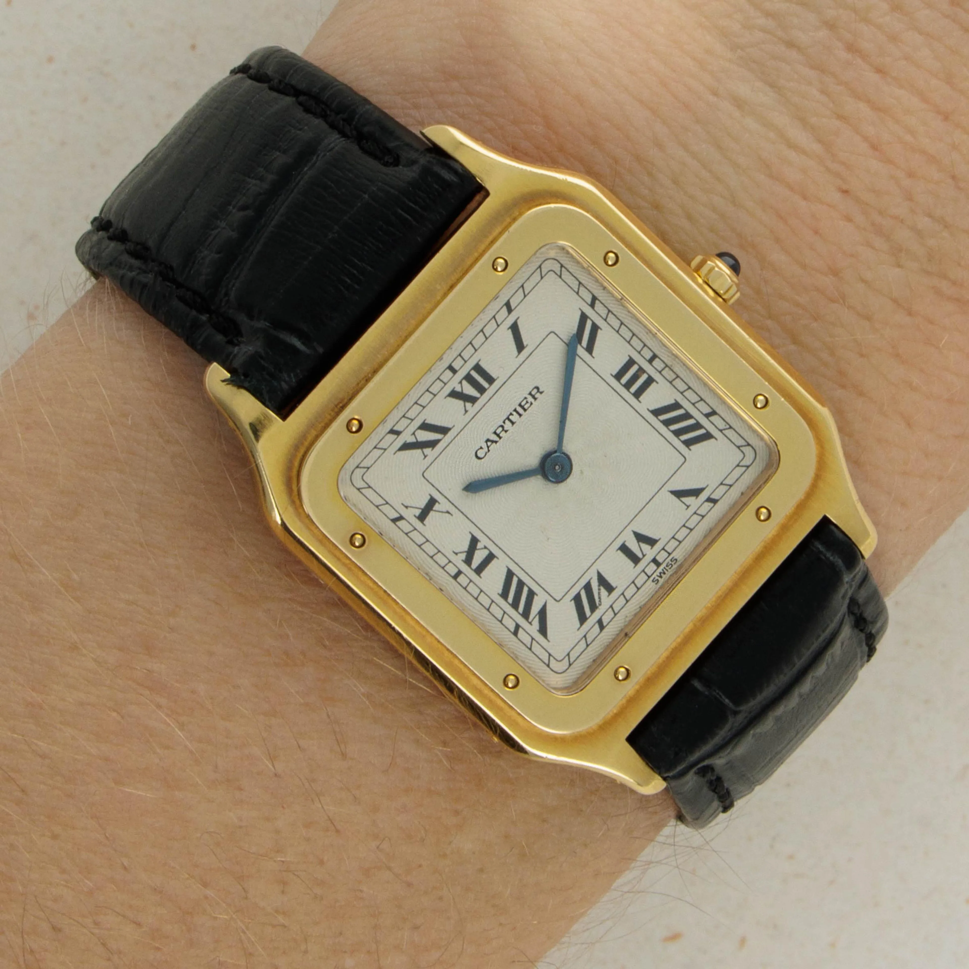 Cartier Santos Dumont 1576 27mm Yellow gold White 12