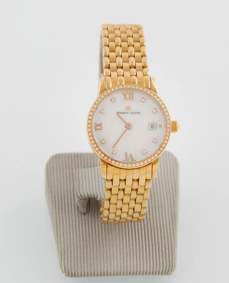 Maurice Lacroix AU1043 24mm Yellow gold and Diamond Mother-of-pearl