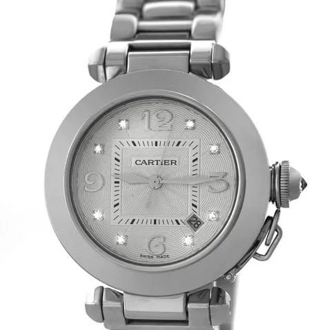 Cartier Pasha 2528 32mm White gold Silver