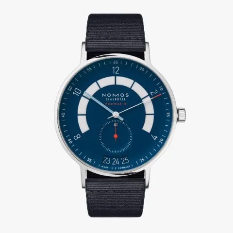 NOMOS Autobahn 1302 41mm Stainless steel Blue