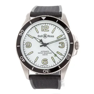 Bell & Ross Vintage BRV292-LUM-ST/SRB Stainless steel White