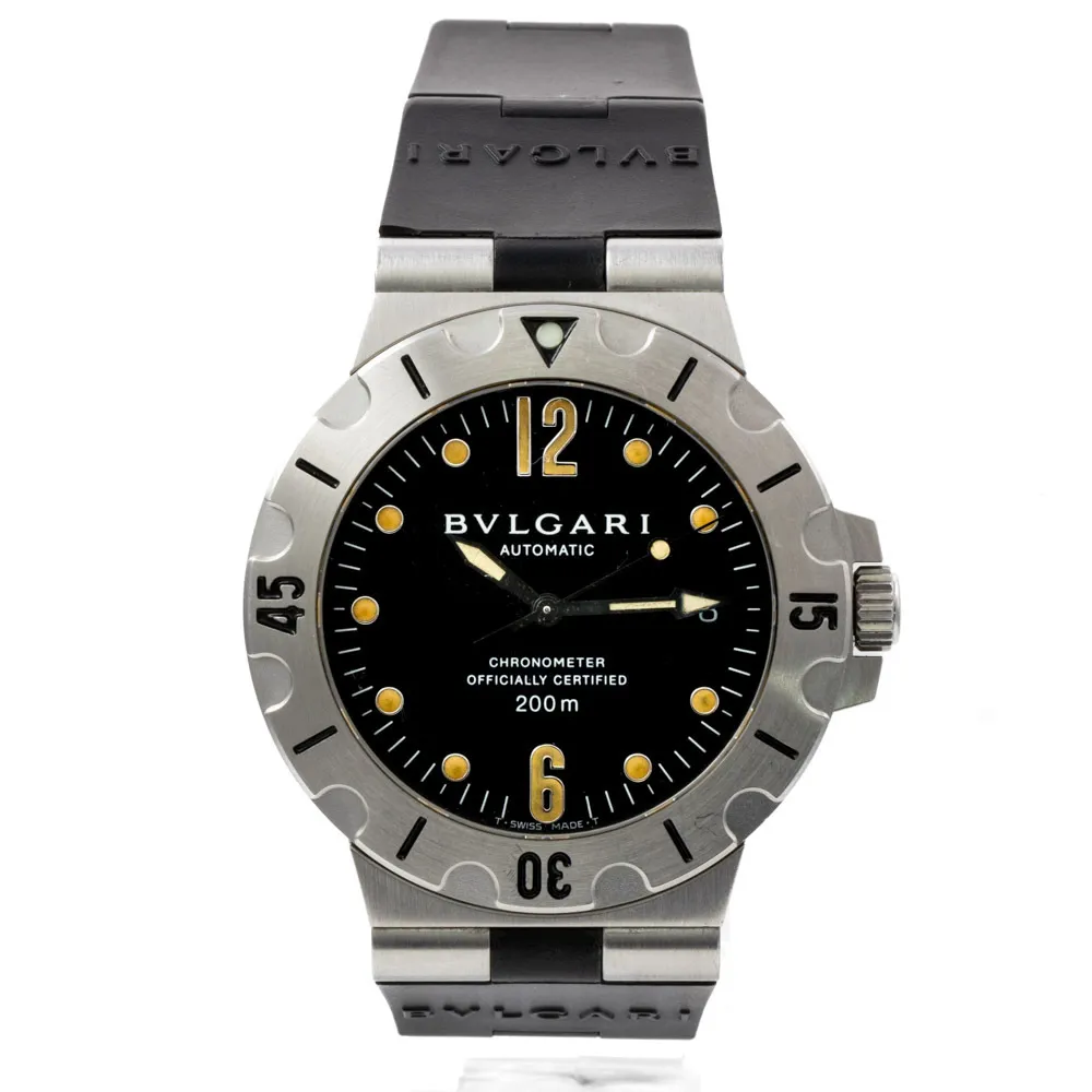 Bulgari Diagono SD 38 S 38mm Stainless steel Black