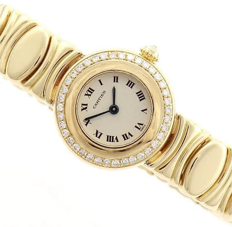 Cartier Baignoire 8057 24mm Yellow gold Champagne