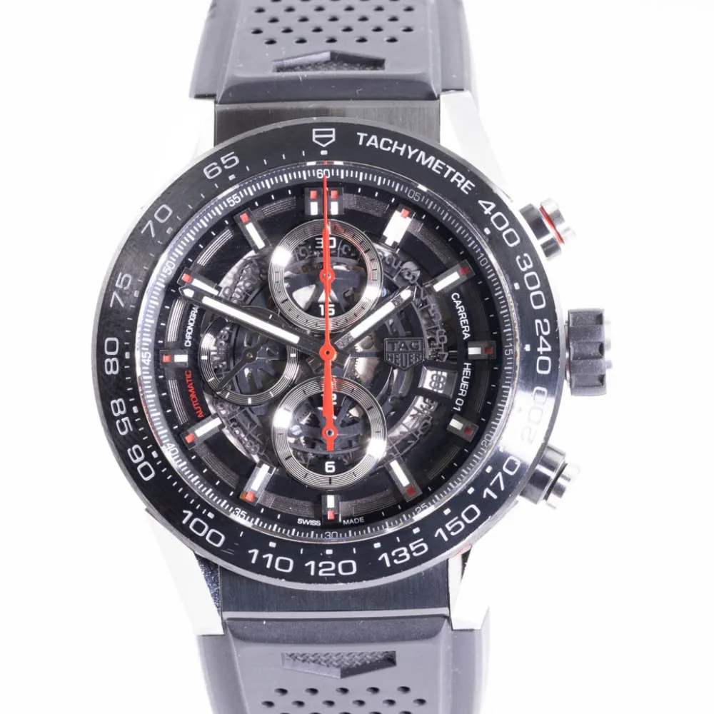 TAG Heuer Carrera Calibre HEUER 01 CAR2A1Z 45mm Stainless steel and PVD Skeletonized