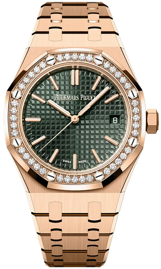 Audemars Piguet Royal Oak 15551OR.ZZ.1356OR.06 37mm Rose gold Green