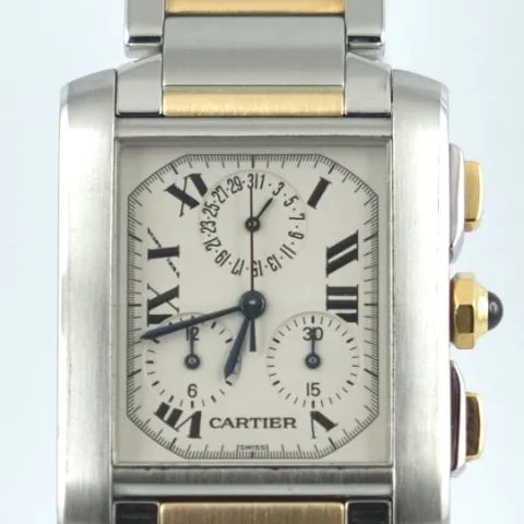 Cartier Cougar 2303 28mm Yellow gold and Stainless steel White