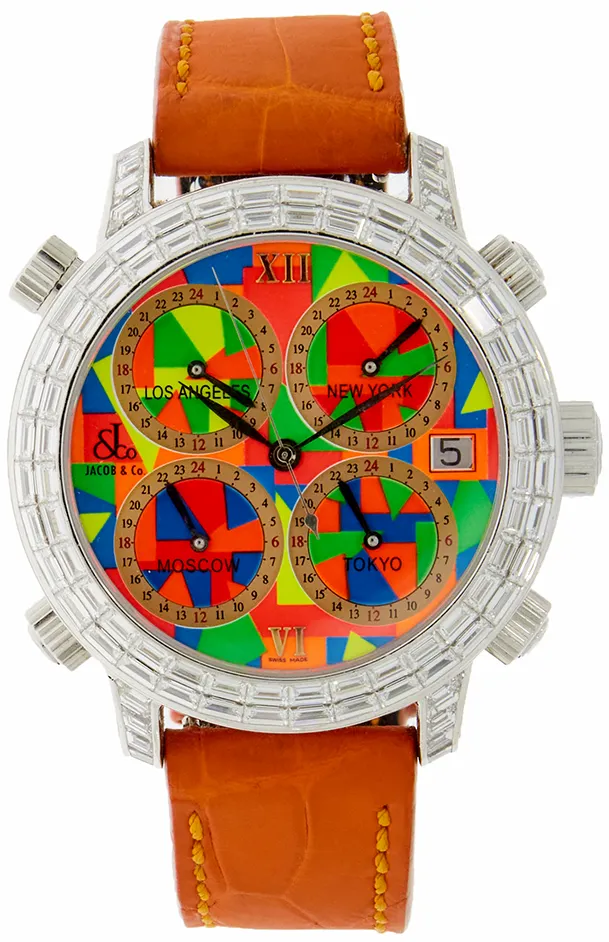 Jacob & Co. Five Time Zone H24 47mm White gold Multi-color