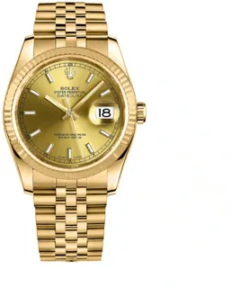 Rolex Datejust 36 116238-0059 Yellow gold Champagne