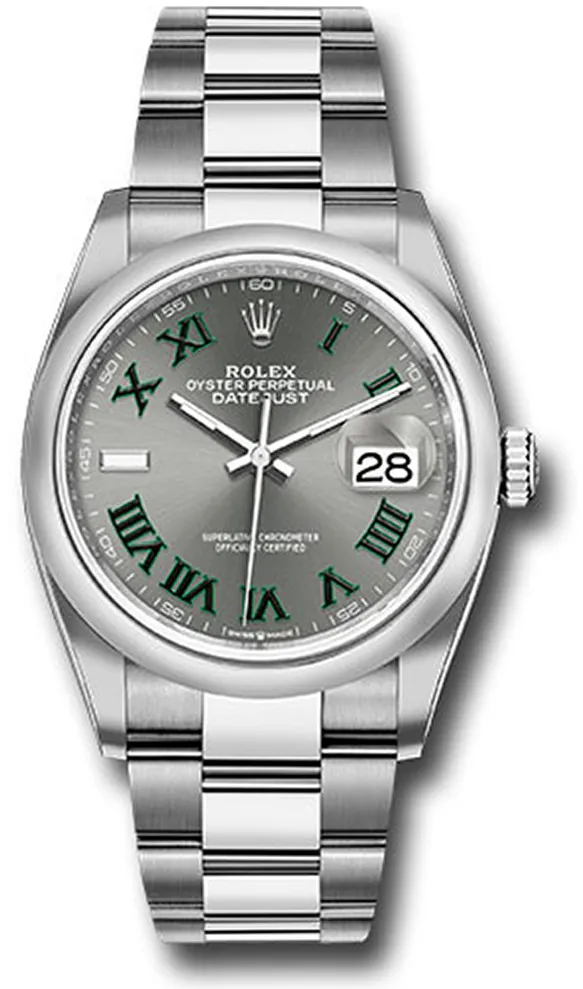 Rolex Datejust 36 126200 36mm Stainless steel Slate grey