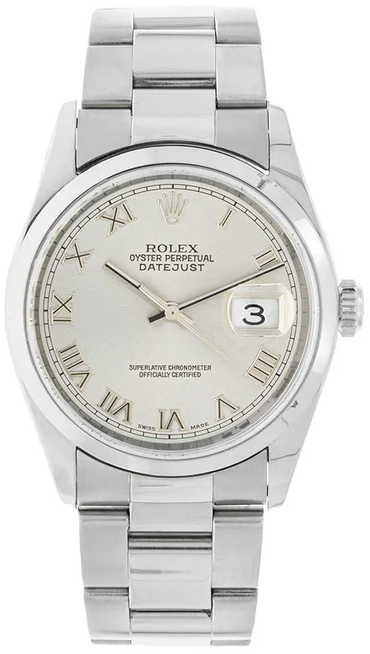 Rolex Datejust 36 16200 36mm Stainless steel Silver