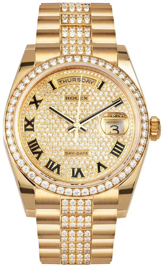 Rolex Day-Date 36 118348 36mm Yellow gold Diamond