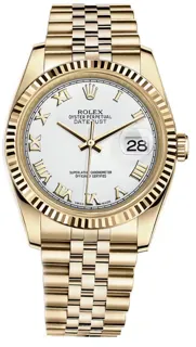 Rolex Datejust 36 116238-0060 Yellow gold White