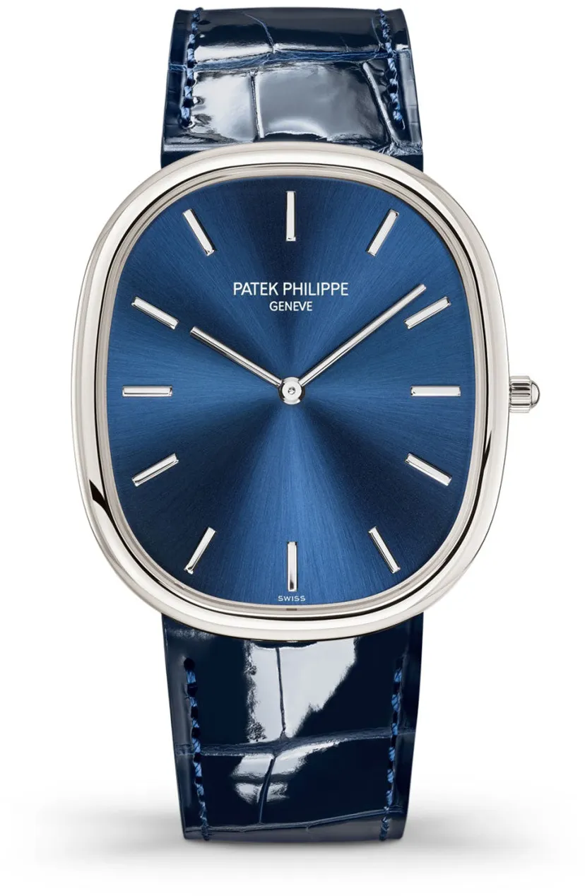 Patek Philippe Golden Ellipse 5738P-001 34.5mm Platinum •