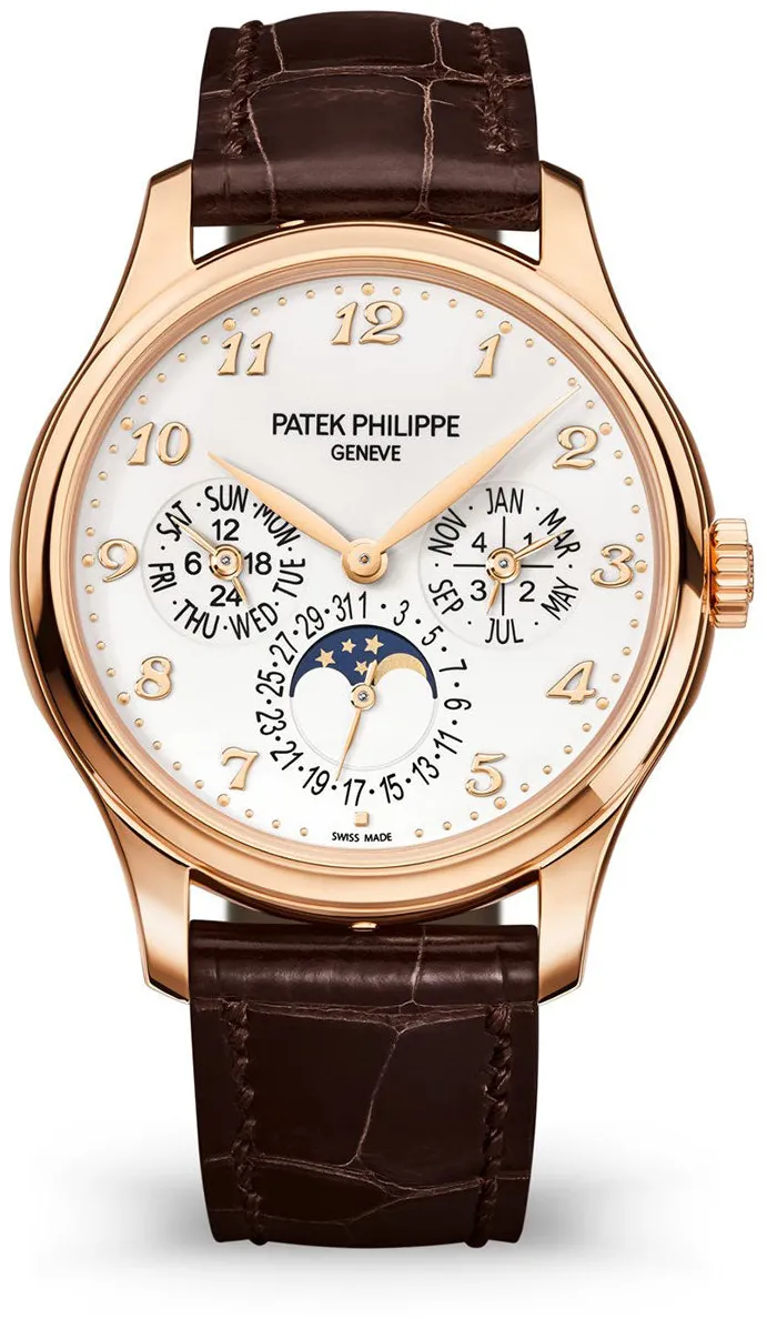 Patek Philippe Perpetual Calendar 5327R-001 39mm 18kt everose gold Ivory lacquered
