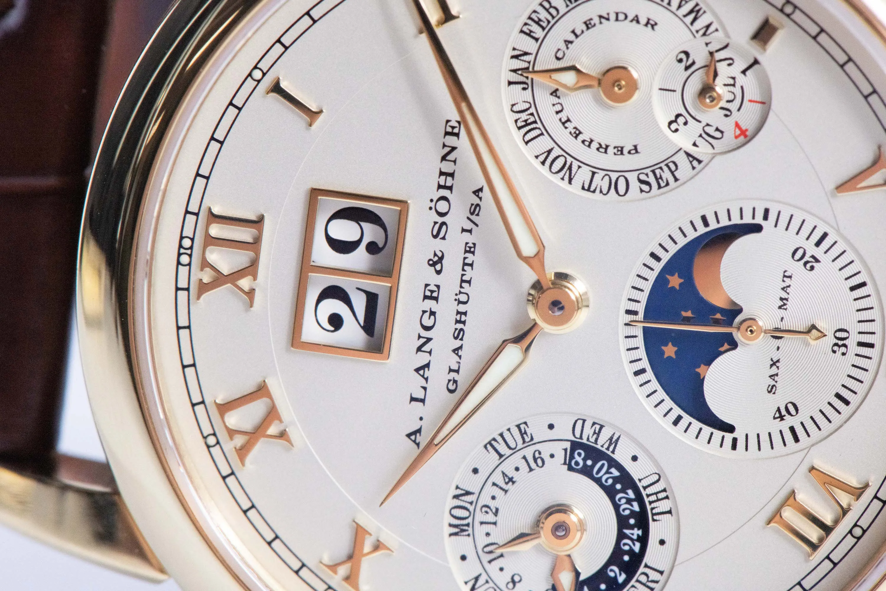 A. Lange & Söhne Langematik Perpetual 310.021 38.5mm Yellow gold Champagne 12