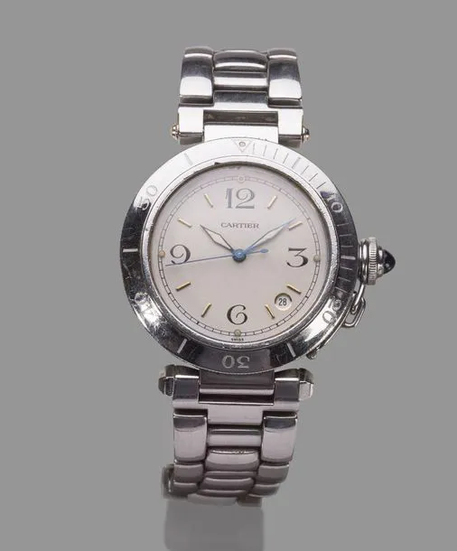 Cartier Pasha 1040-1 38mm Stainless steel White