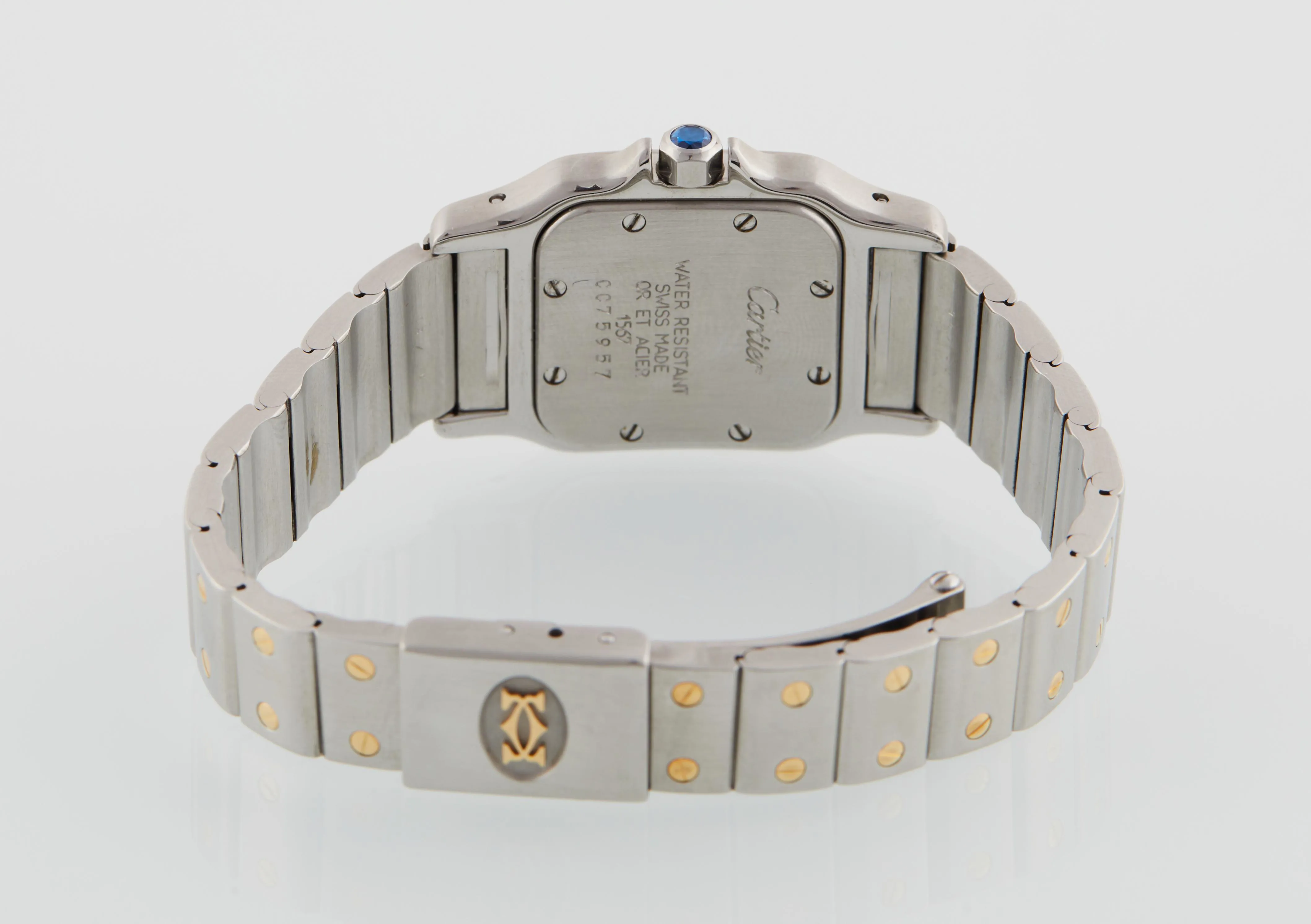 Cartier Santos 1567 23mm Yellow gold and Stainless steel Gray 3