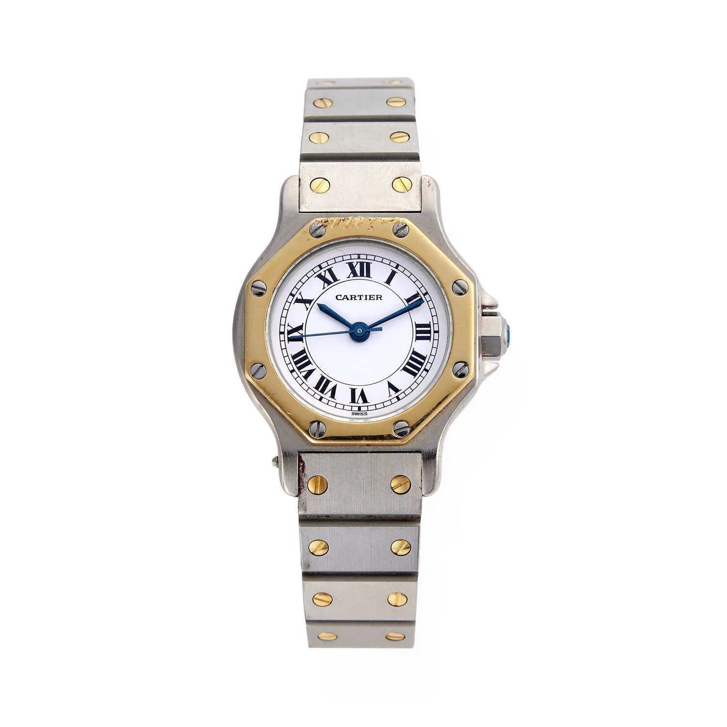 Cartier Santos Octagon 23mm Yellow gold and Stainless steel Enamel