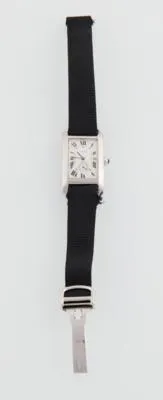 Cartier American Tank 3012905 24mm White gold Silver