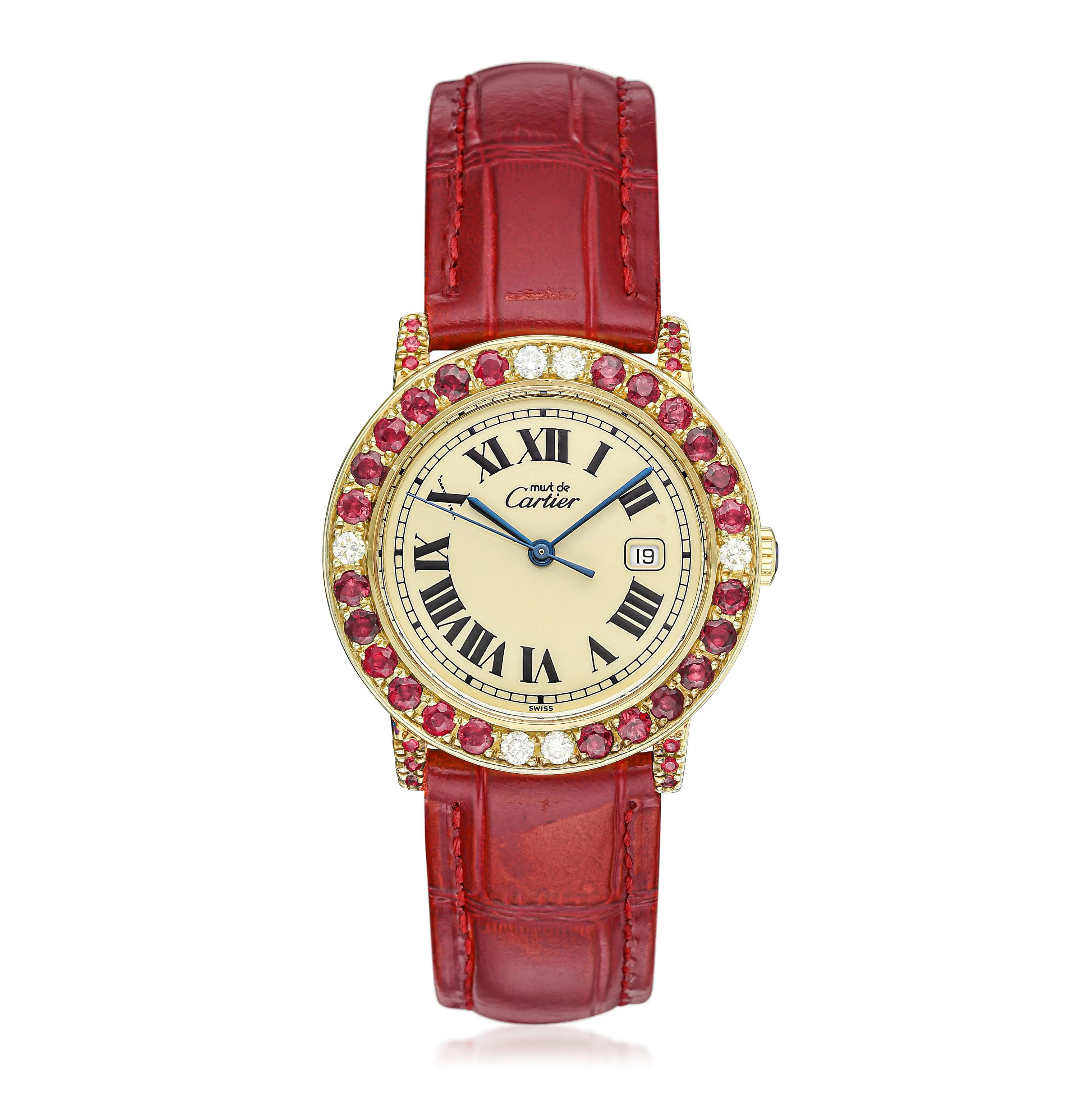 Cartier Must de Ronde 1800 1 32mm Gold-plated White