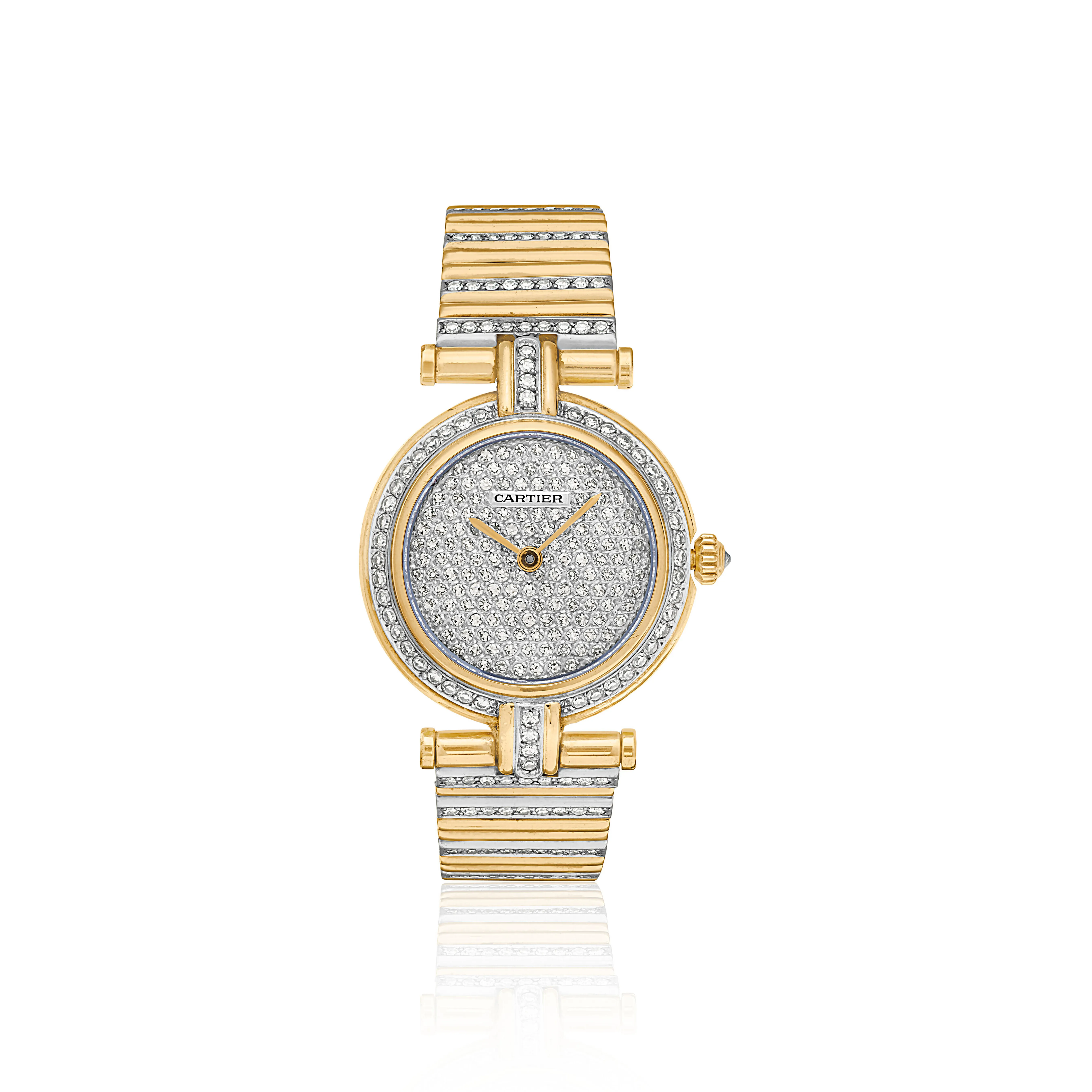 Cartier 26mm White gold and Yellow gold Diamond