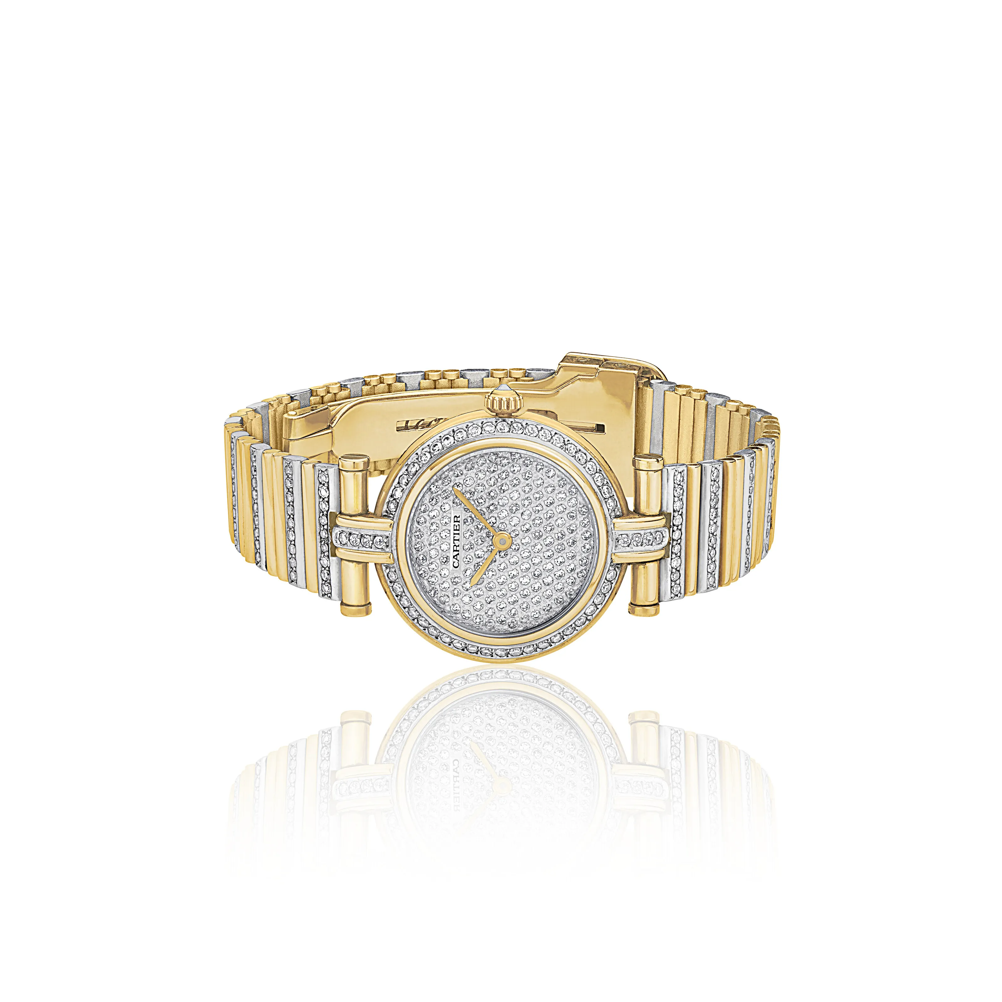 Cartier 26mm White gold and Yellow gold Diamond 2