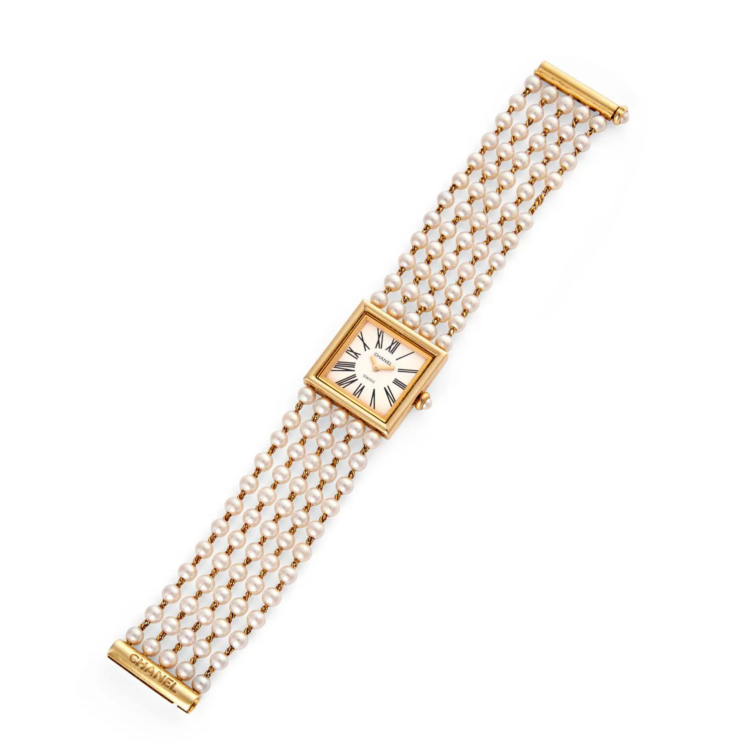 Chanel Mademoiselle 22mm Yellow gold White