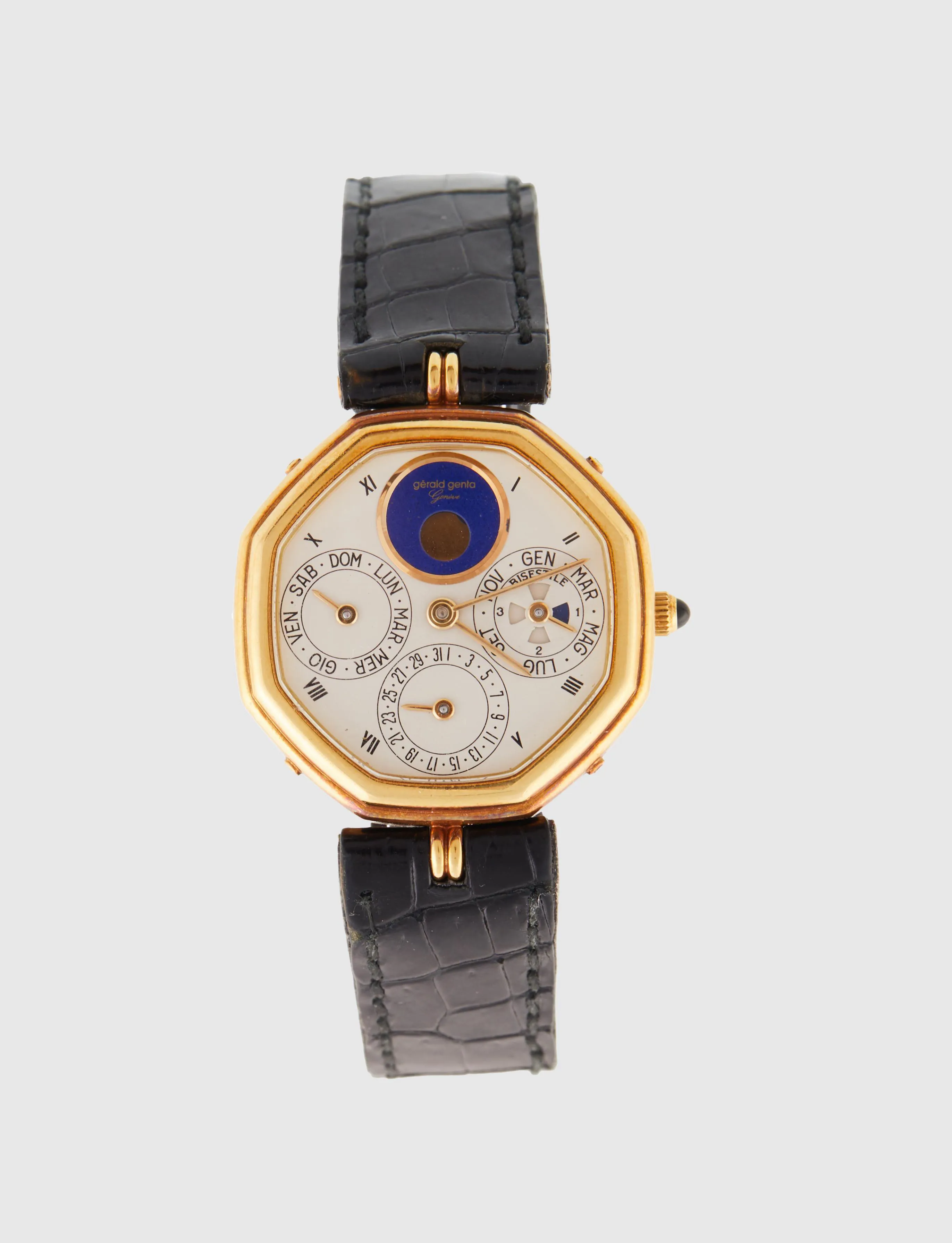 Gérald Genta Perpetual Calendar G2772.4 31mm Yellow gold Silver