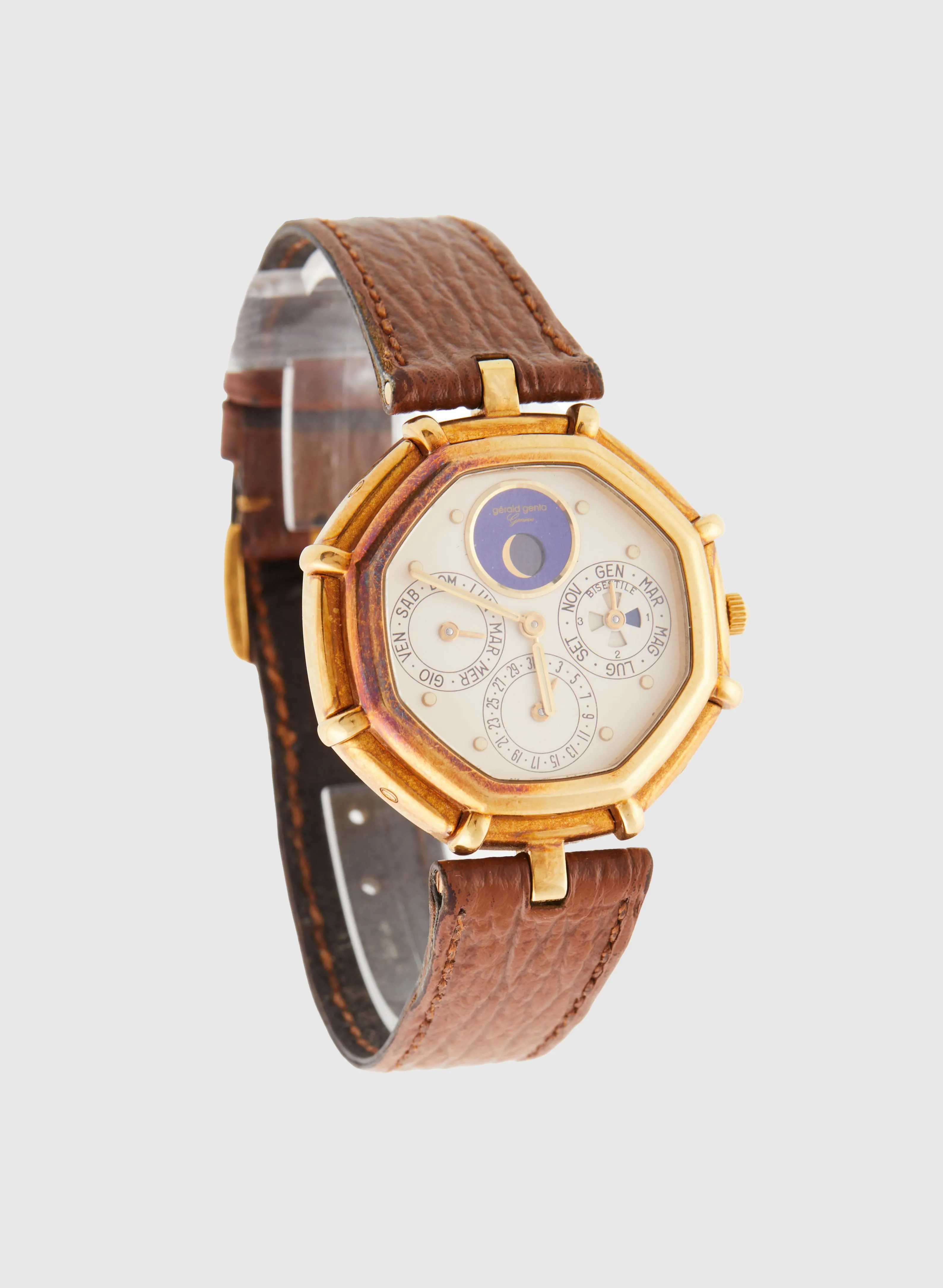 Gérald Genta Perpetual Calendar G2974.4 35mm Yellow gold Silver 1