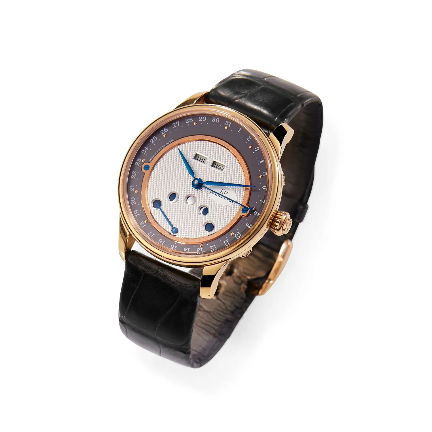 Jaquet Droz Les Lunes Hommage 40.5mm Rose gold Silver 1