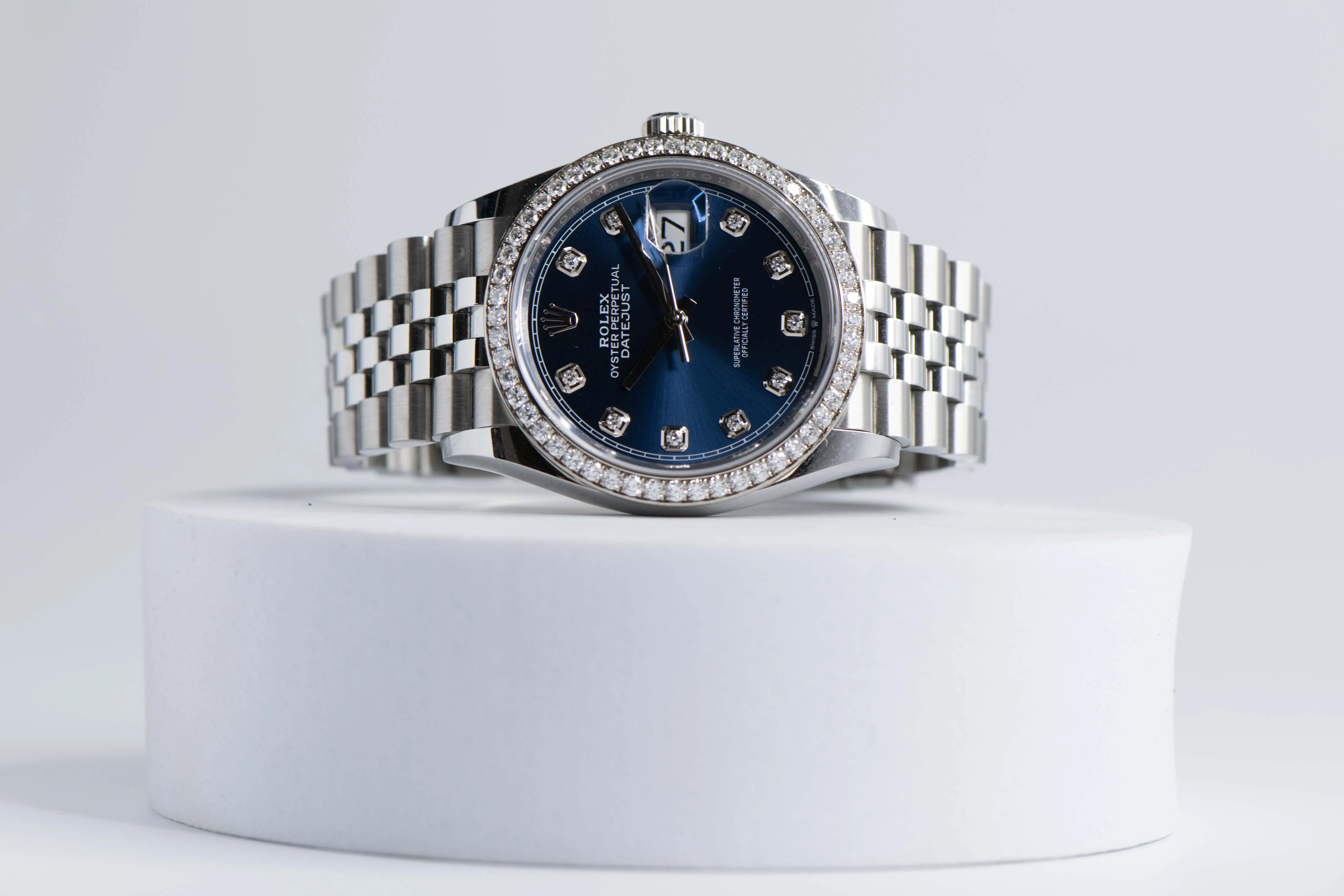 Rolex Datejust 36 126284 36mm Stainless steel and diamond-set Blue 1