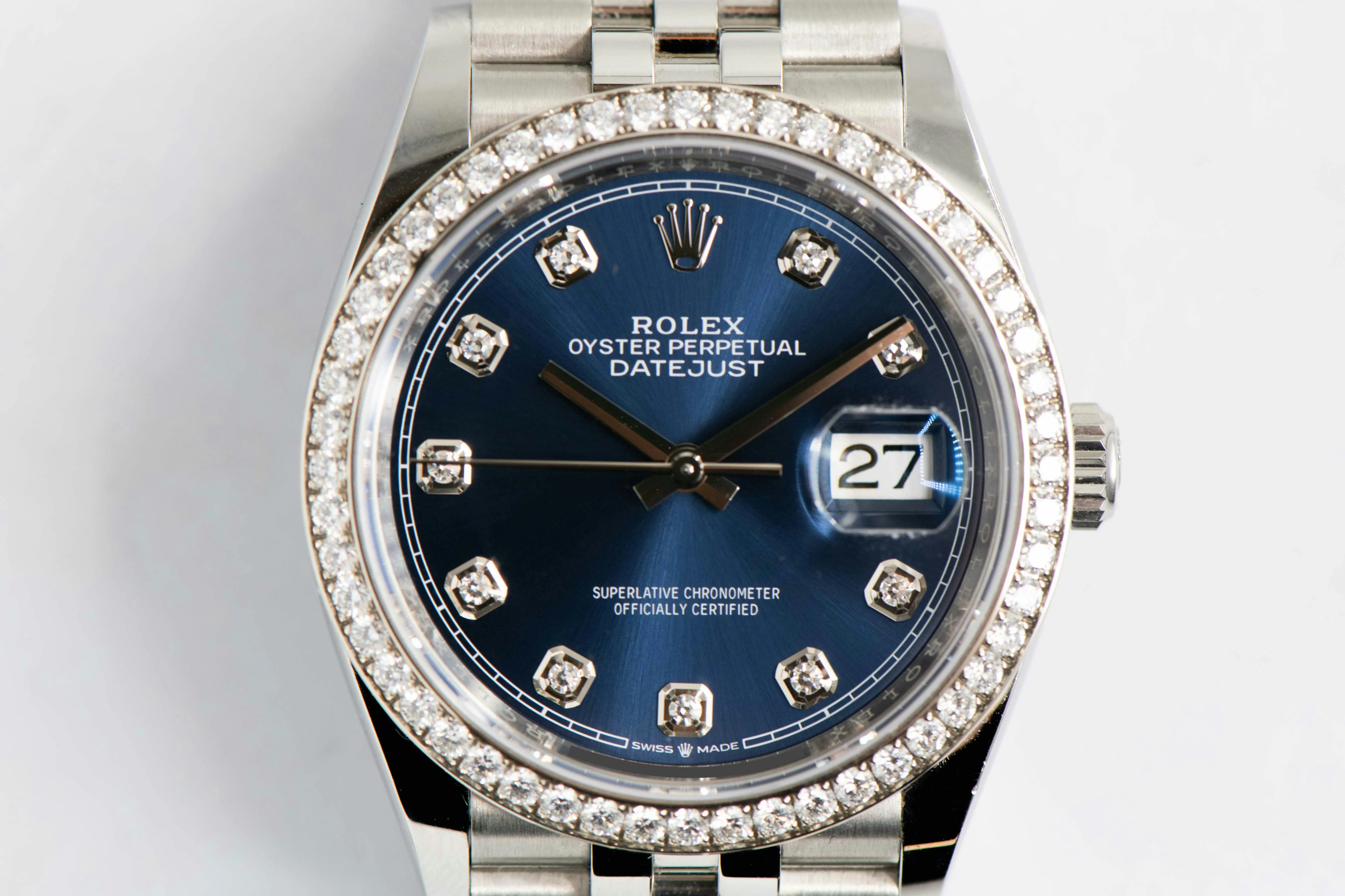 Rolex Datejust 36 126284 36mm Stainless steel and diamond-set Blue 2