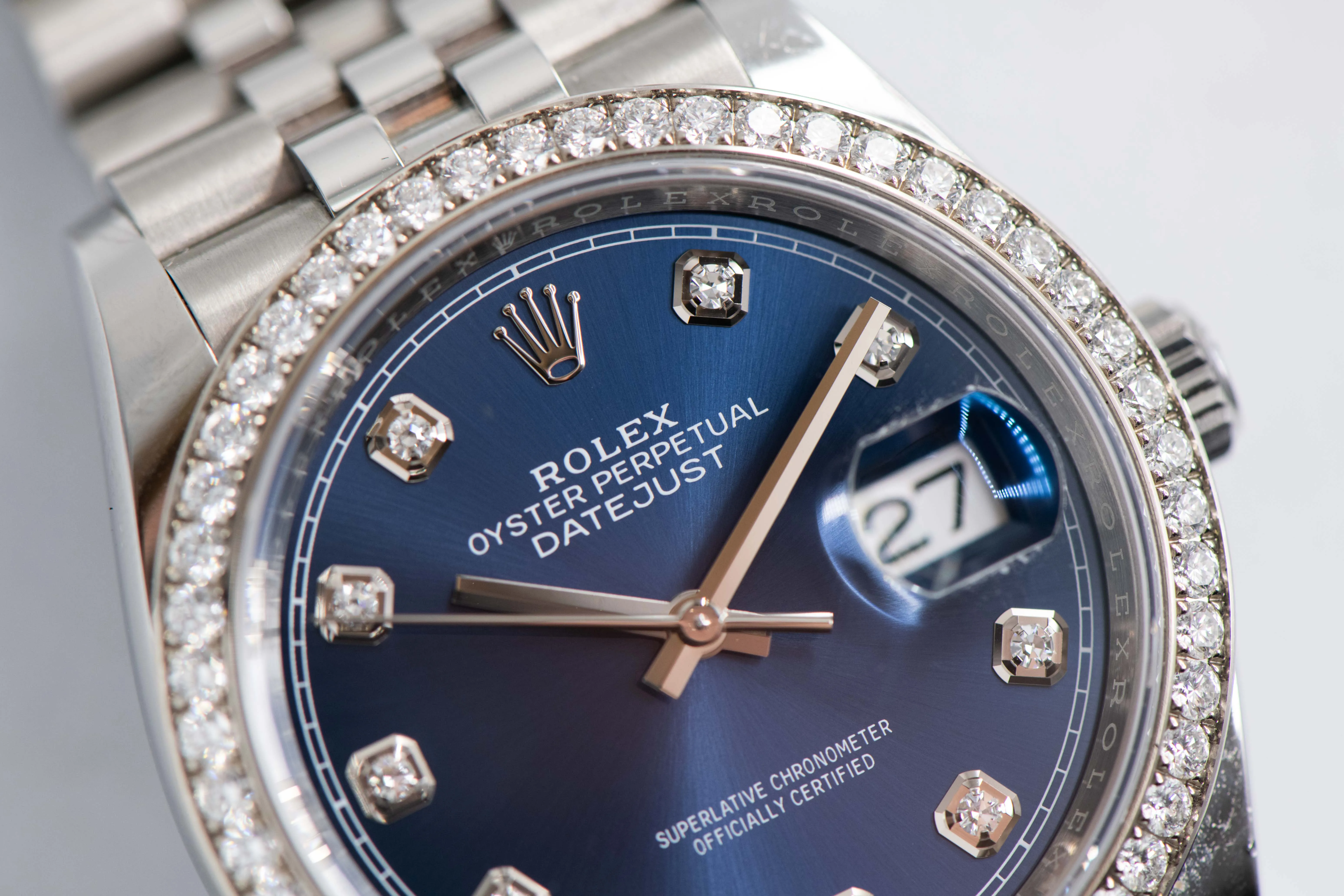 Rolex Datejust 36 126284 36mm Stainless steel and diamond-set Blue 3