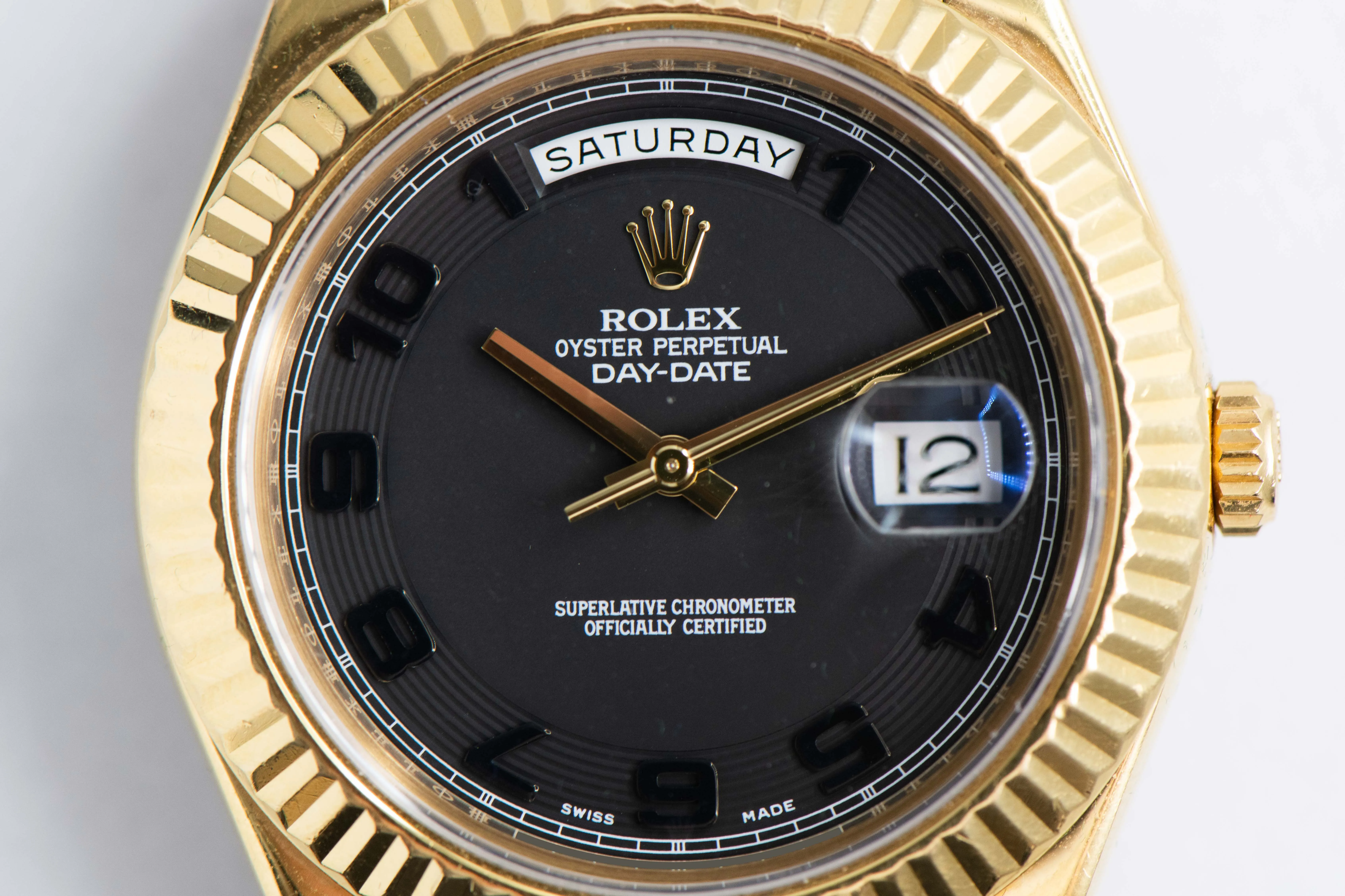 Rolex Day-Date II 218238 41mm Yellow gold Black 18